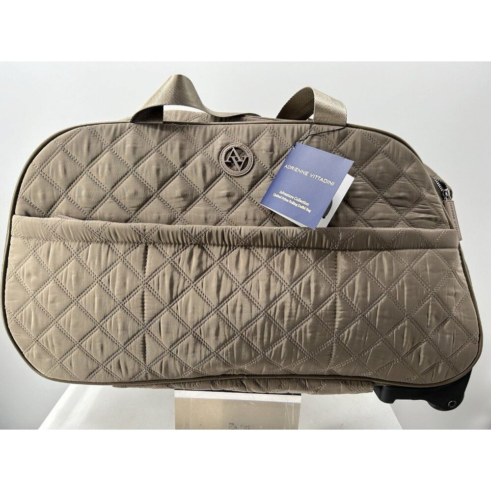 ADRIENNE VITTADINI ROLLING DUFFLEL Bag Color “Taupe” NWT Msrp $385